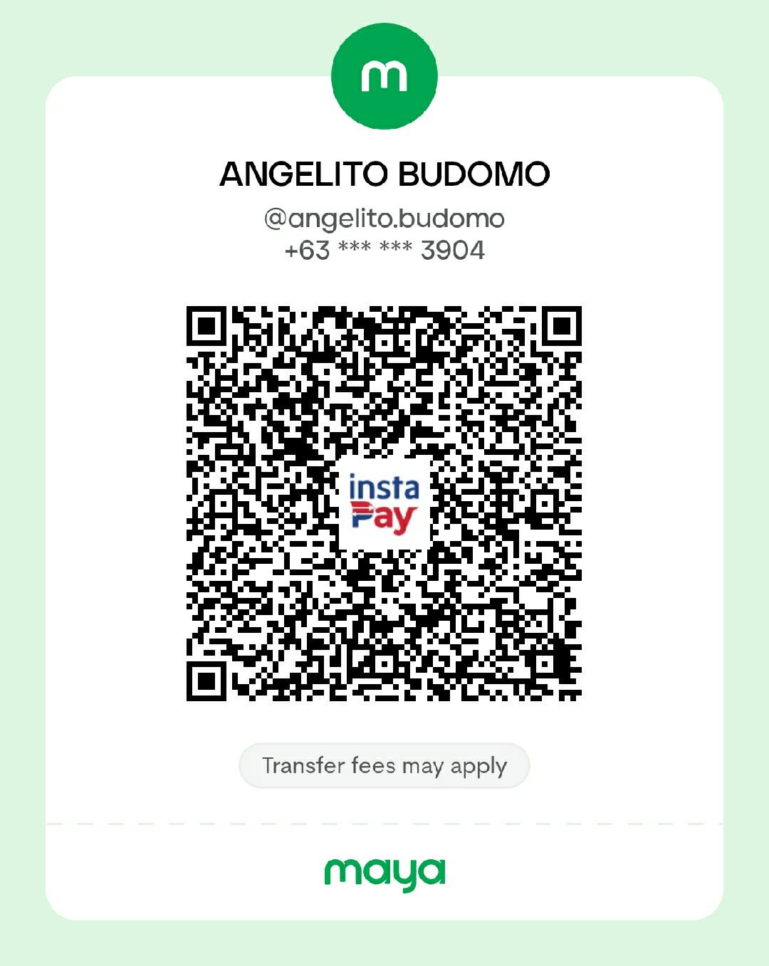 Maya QR code for Angelito Budomo